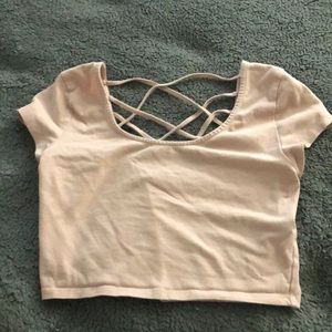 light pink crop top